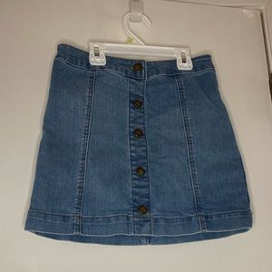 Kids Copper Key Blue Jean Skirt